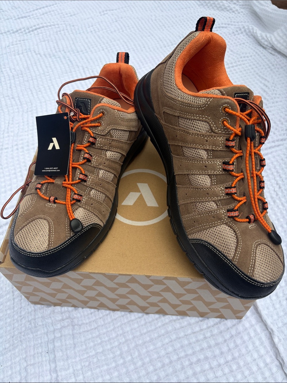 Anodyne No. 44 Trail Walker Men’s 11.5 Wide Stone Hiking Shoes NWT